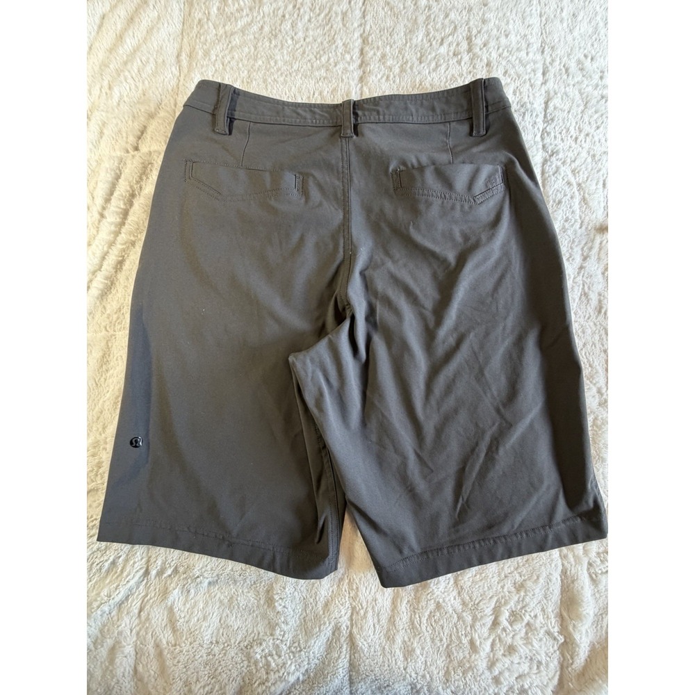 Lululemon Charcoal Grey Shorts Five Pockets Stretch Comfortable 32 Inseam 10" - Picture 2 of 6